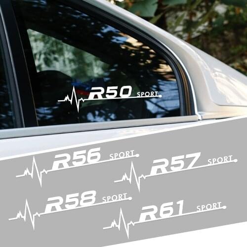2PCS New Car Side Windows Decoration Stickers For mini R50 R52 R53 R55 R56 R57 R58 R59 R60 R61 F54 F55 F56 F57 F60 Accessories