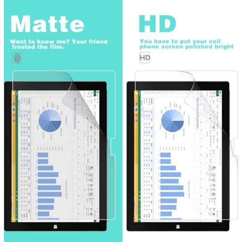 Front Anti-Glare Matte Film For Microsoft Surface Pro 3 12 in HD Clear Glossy Film Screen Protector Tablet Cover Film Shell