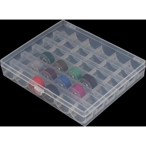36 Spools Sewing Machine Bobbins Empty Bobbins Spools Sewing Machine Plastic Storage Box For Home Sewing Accessories Tool