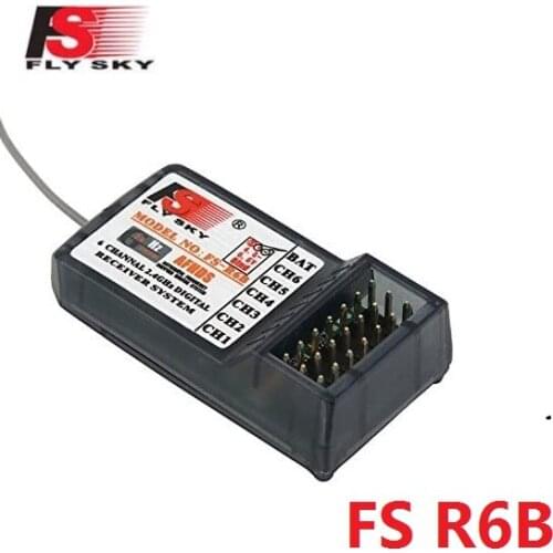 10 PCS FLYSKY FS-R6B 2.4G 6CH AFHDS Receiver for FLYSKY FS-i6 FS-i10 FS-T6 FS-CT6B TH9X RC Airplane FPV Racing Drone Transmitter