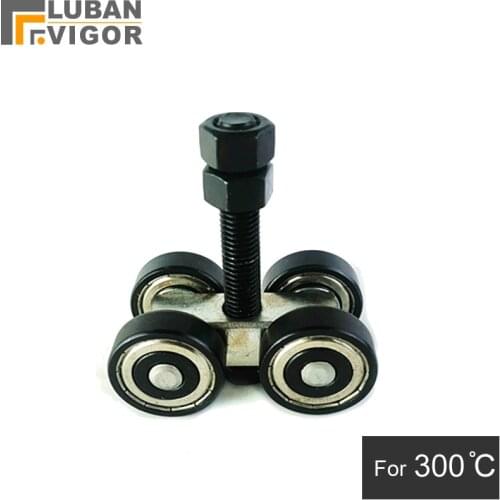 Heavy-duty sliding door pulley, hanging wheel,For warehouse door, oven door,high temperature resistance 300 C, bearing 600KG