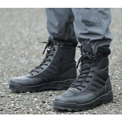 Tactical Military Boots Men Boots Special Force Desert Combat Army Boots Outdoor Hiking Boots Ankle Shoes Men Work Safty Shoes