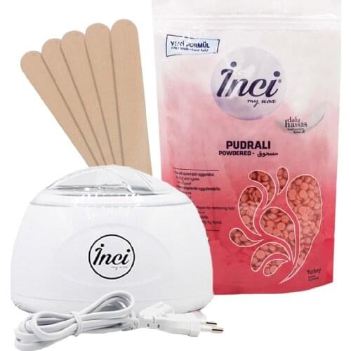 Hair Removal Wax Melting Machine Heater 300ml Capacity With 200g Wax Beans & 5 Wood Stickers Waxing Kit fast Heating EU Plug