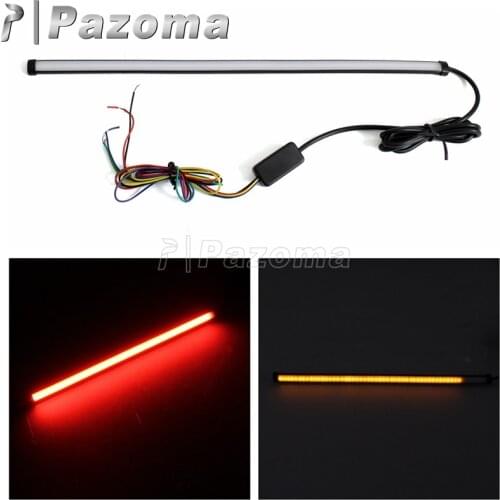 45cm LED Motorcycle Universal Sequential Switchback Flowing Taillight Turn Signal Brake Light Lamp Strips