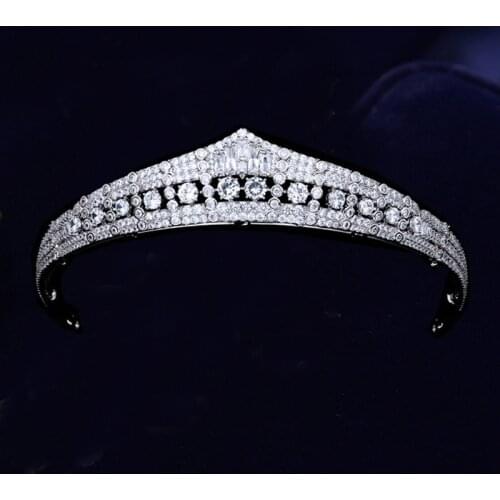 Gorgeous Shinny Zircon Crystal Brides Tiara Crowns Bridal Headbands Headpieces Wedding Hair Accessories