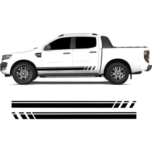 Side Stripe Stickers For Ford Ranger x2 Graphics Decals Vinyl Offroad Racing jc-010