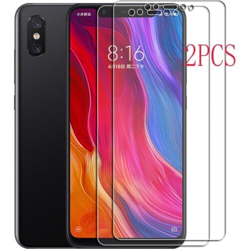 2PCS FOR Xiaomi Mi 8 Pro Tempered Glass Protective On Mi8 Explorer Edition Screen Protector Film Cover