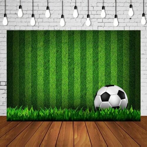 Green Grass Football Field Backdrop Soccer Theme Birthday Party Banner Photography Background Baby Shower Studio Wall Poster
