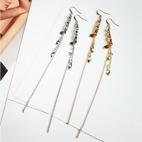 2021 Delicate Brincos Pendientes For Women Spiral Bending Tassel Long Earrings Simple Spiral Gold Color Fashion Earrings Jewelry