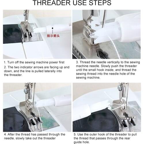 1pc Sewing Machine Needle Inserter Threader Threading Tool Needle Threader Durable Metal Plastic Convenient For Home Sewing Tool