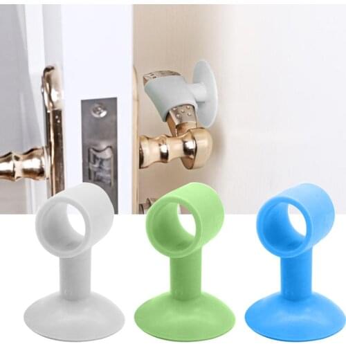 2pcs Anti-collision Silicone Door Knob Covers Handle Sleeve Gloves Protector For Household Bedroom Living Room