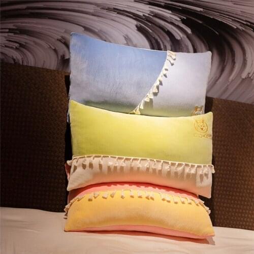 40-100cm Cute Cartoon Comfortable Tassel Pillow Plush Toys Stuffed Soft Animals Pillows Dolls For Kids Girls Birthday Gifts