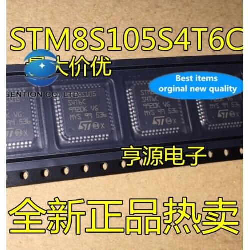 5PCS STM8S105S4T6C STM8S105 LQFP44 8-bit in stock 100% new and original