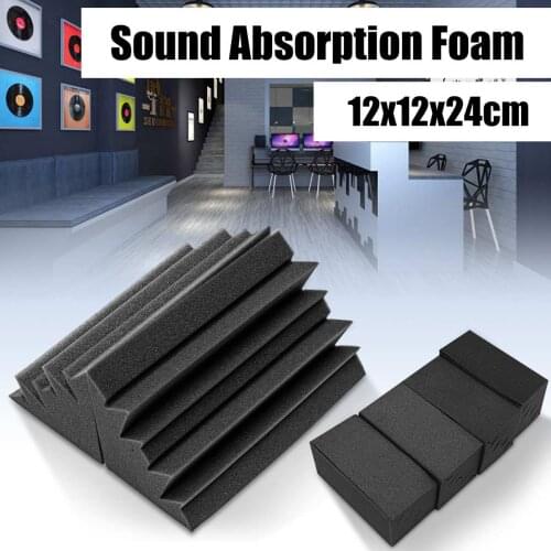 8Pcs 12x11x24cm Soundproof Foam Acoustic Foam Treatment Noise Sound Proofing Absorption Tiles Polyurethane foams
