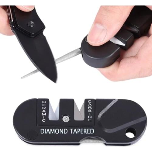 Sharpener Diamond Tool Camp Gear Hike Tungsten Ceramic Sharpen Fish Hook Pocket Carbide Knife Whetstone Outdoor Portable Tools
