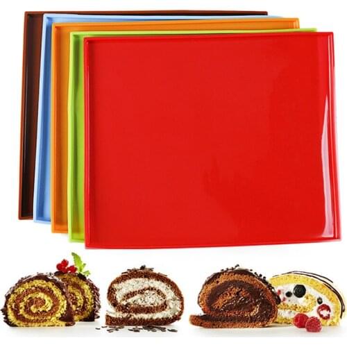 Non-Stick Silicone Baking Mat Swiss Roll Pad Cake Mold Pizza Pan Macaron Cookie Pastry Baking Tray Oven Mat Kitchen Accessories
