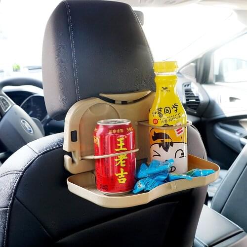 Car Folding Table Beverage Bottle Holder Stand Desk Car Cup Holder Car Back Seat Table Auto Drink Food Cup Tray Car Accessories