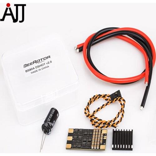 BeeRotor 80A Brushless ESC Speed Controller V2.0 with OneShot MultiSho DSHOT BLHeli_S ESC 3-8S RC Lipo Motor