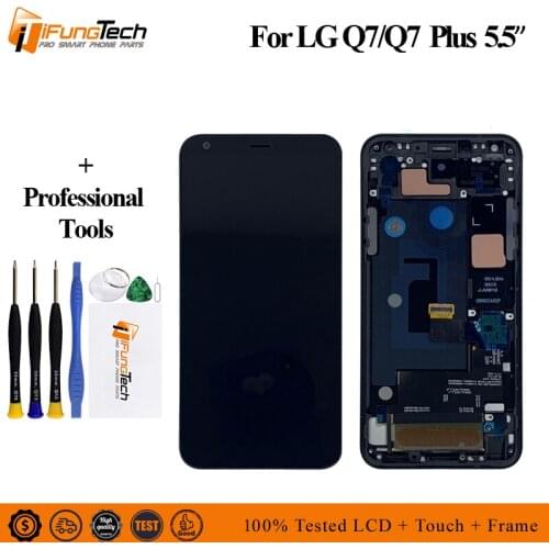 For LG Q7 Plus Q7+ Q610 Q610FG Q610YN New LCD Display Touch Screen Digitizer Assembly Repair Parts With Frame +Tool +Tested