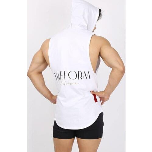 Men Sports Hooded Sleeveless Vest Summer New Basketball Training Gym Fitness Running Exercise Quick Dry Breathable Male tank top