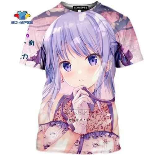 SONSPEE Anime Princess Connect! Re:Dive Mens T-shirt 3D Print Kawaii Girl Kokoro Tshirt Casual Summer Clothing Oversized Shirt