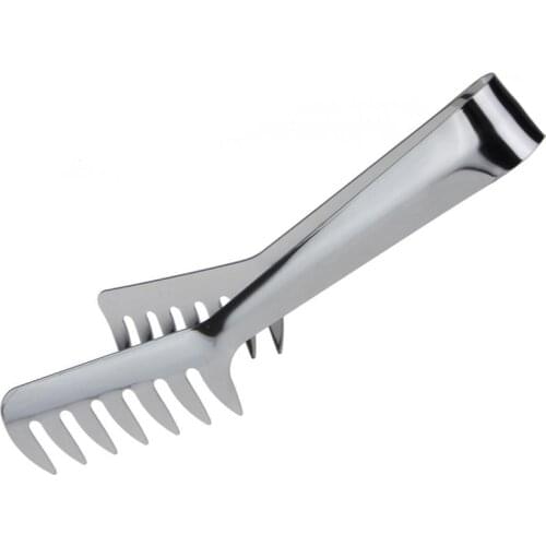 Stainless Steel Food Comb Clip Spaghetti Thongs Noodles Pointed Food Holder Western Restaurant Tools