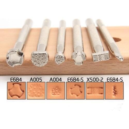 Metal Leather Working Saddle Making Tools Carving Leather Craft Stamps Leather Stamping Solid DIY Printinting Craft Supplies