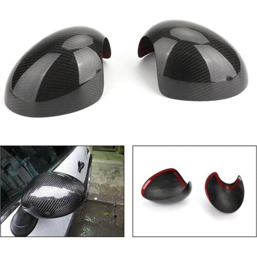 Artudatech Carbon Door Mirror Caps Covers for Mini Cooper R55 R56 R57 R58 R60 (Manual) Mirror Cover Caps Car-Styling Parts
