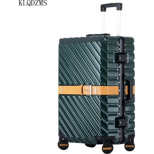 KLQDZMS Retro Travel Wheeled Luggage Trolley ABS 20’’24’’26’’29 Inch Fashion Suitcase Carry On Spinner Wheels