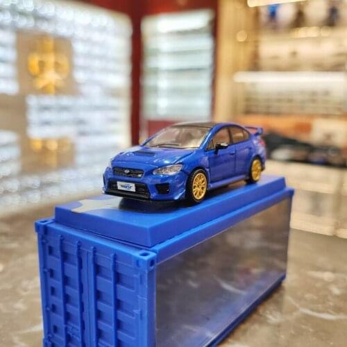 1:64 TW Subaru Impreza S208 Container Diecast Alloy Car Model Metal Collection Souvenir Ornaments Display