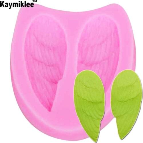 M694 Hot Selling Angel Wings Cooking Chocolate Wedding Decoration Silicone Mold Baking Fondant Sugar Process Kitchen Baking DIY