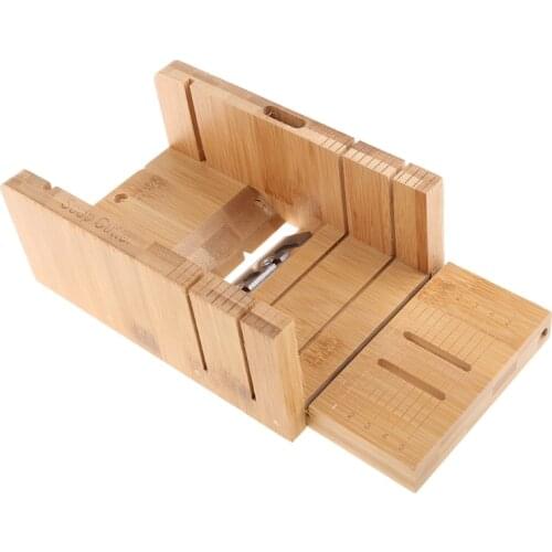 Multi-function Adjustable Bamboo Soap Mold Handmade Loaf Cutter Mold + Beveler Planer Wire Slicer for Making Loaf Cake Soap