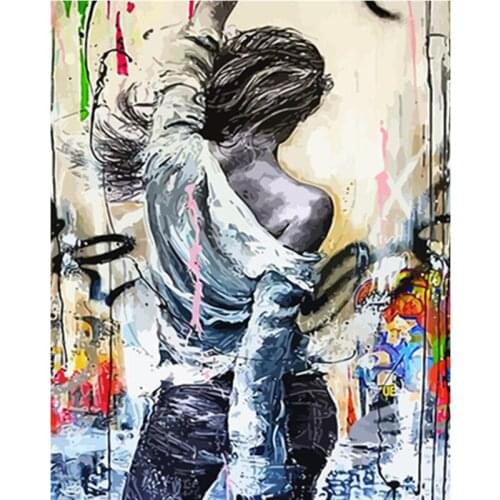 Rock Girl Back View 40×50 DIY Painting By Numbers Hand Painted Oil Painting Adult Child Picture Colouring Home Decor Unique Gift