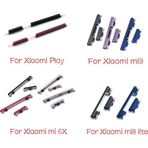 New Side Power Key +Volume Button For Xiaomi Mi A2 6 6X 9 8 Lite Max Note 3 Play Parts