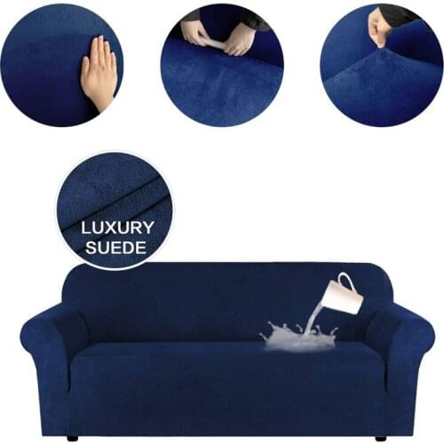 Send pillowcase Waterproof suede sofa cover elastic all-inclusive household removable and washable sofa cushion