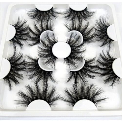 25mm Lashes 7 Pairs 3D Mink Eyelashes Dramatic Volume Makeup Eye Lashes Natural False Eyelash Extension Make up Beauty Tools