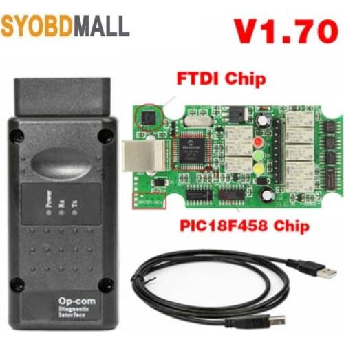 2019 OP COM for Opel V1.70 OBD2 OP-COM Car Diagnostic Scanner Real PIC18f458 OPCOM for Opel Car Diagnostic Tool Flash Firmware