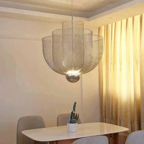 Nordic Modern Simplicity Hanging Pendant Lamp Home Deco Iron Art Led Pendant Lights for Living Room Dining Room Restaurant Foyer