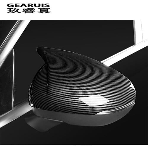 Car styling Carbon fiber for Mercedes Benz A Class CLA C118 W177 rearview mirror frame door Horn Covers Sticker Trim accessories