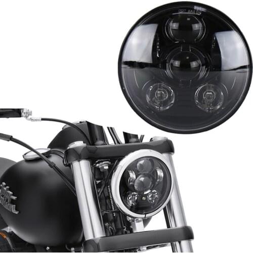 5.75 Inch 45W Led Motorcycle Headlight Spotlight fit for Harley-Sportster or for other Suitable 12V DC Vehicle Modification