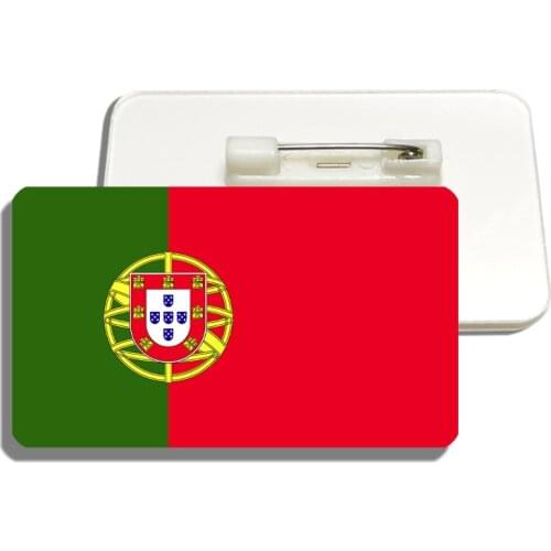 Portugal Flag Brooch Vintage Lapel Pins For Backpacks Hat Clothes Patriotic Trinket Acrylic Jewelry Badge