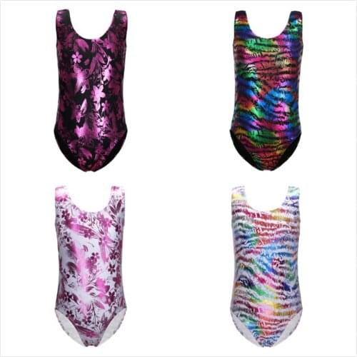 2-11Y Girls Ballet Leotards Sleeveless Gymnastic Ballet Tutu Dancewear Gilding Professional Ballet Dance Costumes Leotard Dress