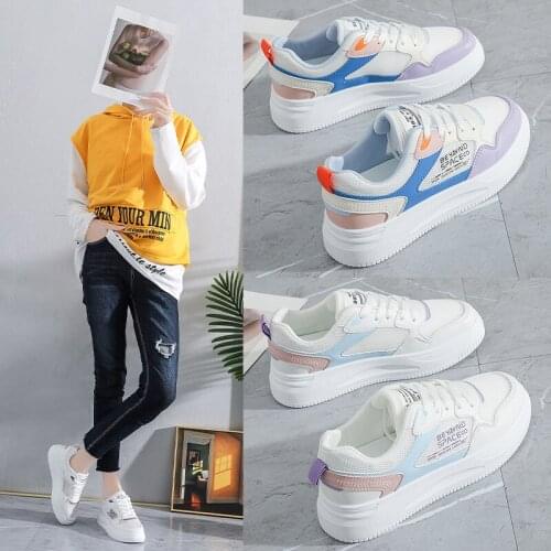 Womens Shoes 2021 Spring and Summer New Sneakers Womens Breathable Casual Shoes Mesh Shoes Flat Shoes All-match Single Shoes 6