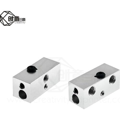 1/2/5pcs Double Heater Block 2 in 1 out Multi Color For Extrusion 3D Printers Parts Aluminum 1.75mm Fixed Heating Part Heat