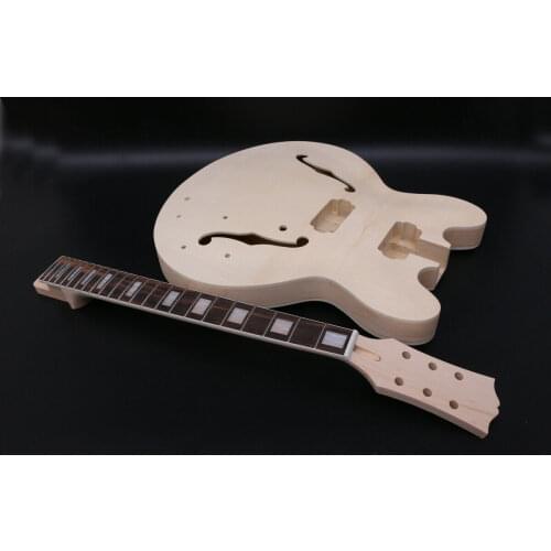 Unfinished electric guitar including guitar neck and guitar body set #106