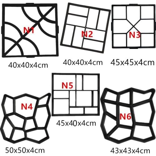1pc DIY Garden Stone Road Walk Maker Mould Pavement Plastic Concrete Mold Manually Paving Cement Brick Patio Path Moldes