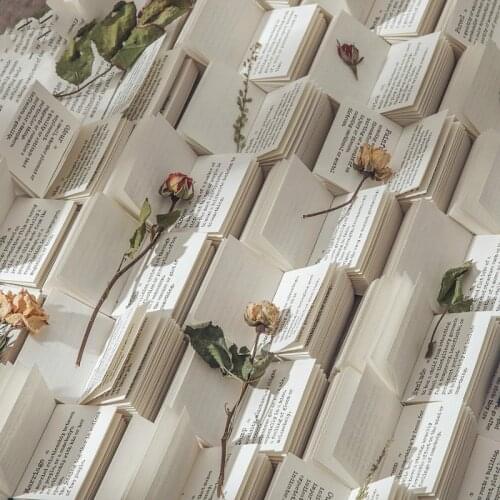 100Sheets Dictionary Library Series paper Card Memo Pad Decorative Stationery Scrapbooking Diary Album Lable Retro Material Book