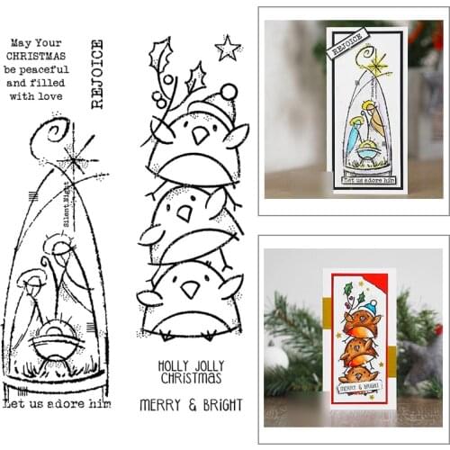 2021 New Christmas Penguin Prayer Clear Stamp Set For DIY Craft Making Festival Greeting Card Scrapbooking No Metal Cutting Dies