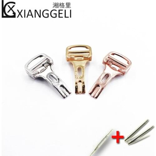 Watch accessories stainless steel buckle For Cartier watch folding buckle 12mm 16mm18mm 20mm sports waterproof butterfly buckle