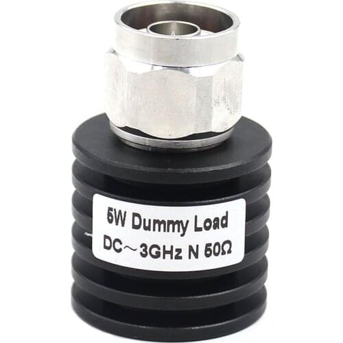 Anysecu 3GHz dummy load maxmum power in 5W 50ohm tester partner N male connector (SL16-M) connector for SW33 SW102 frequency cou